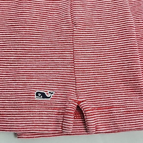 Vineyard Vines Mens Sz XXL Red/White Nautical Whale Logo Striped Polo Shirt - Picture 7 of 11